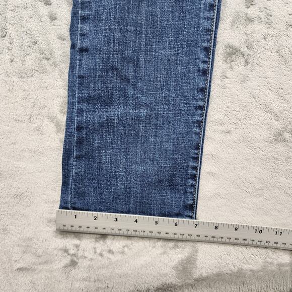 Levi's Jeans Womens 4S SHORT Blue 505 Classic Mid Rise Straight Stretch Denim - Picture 14 of 15